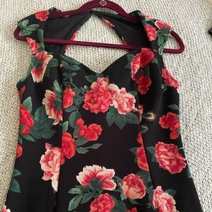 GUESS bodycon roses dress-M